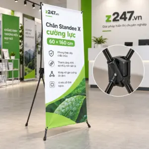 Chân standee chữ X cường lực 60x160 cm - ảnh 1