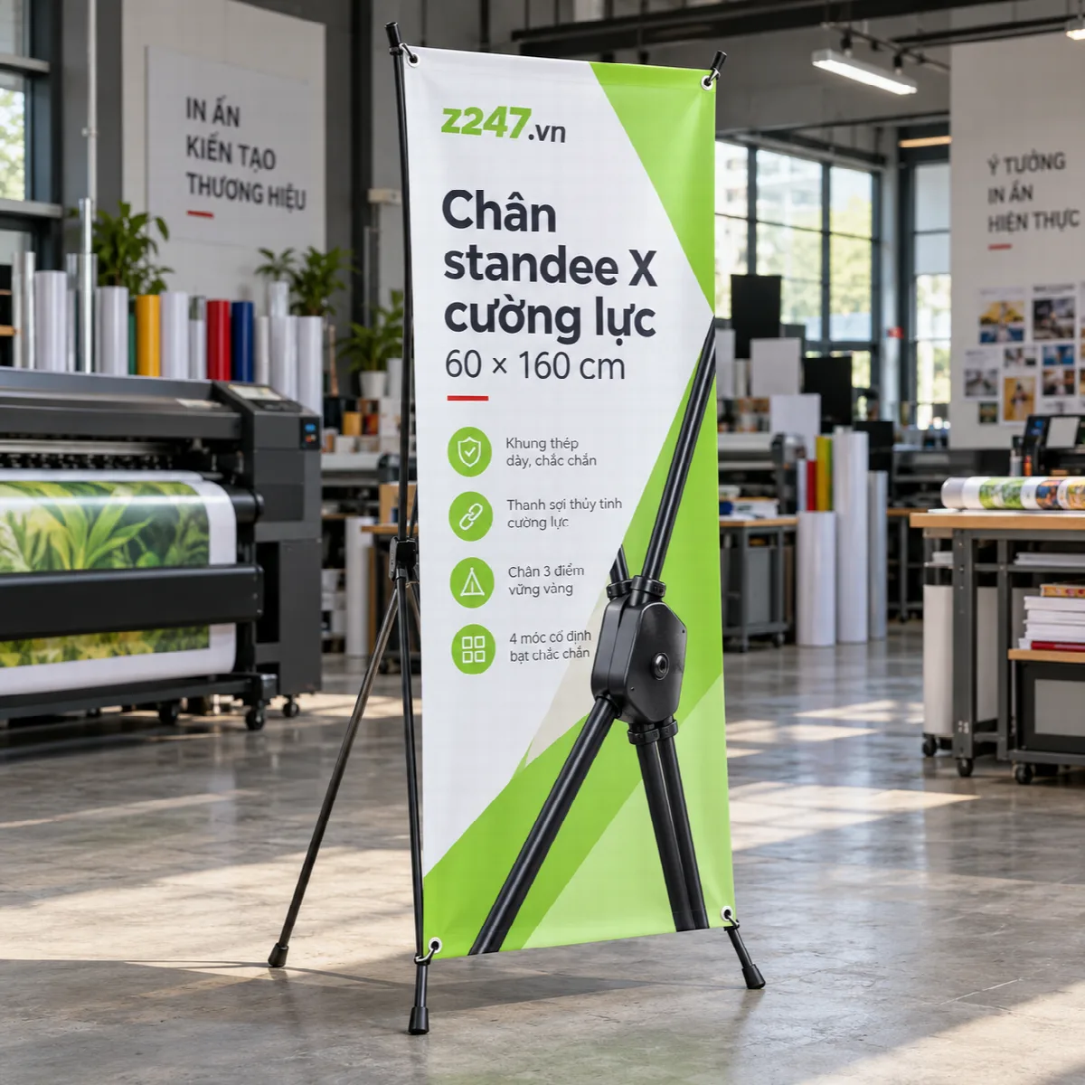 Chân standee chữ X Hà Hà 80x180 cm - ảnh 2