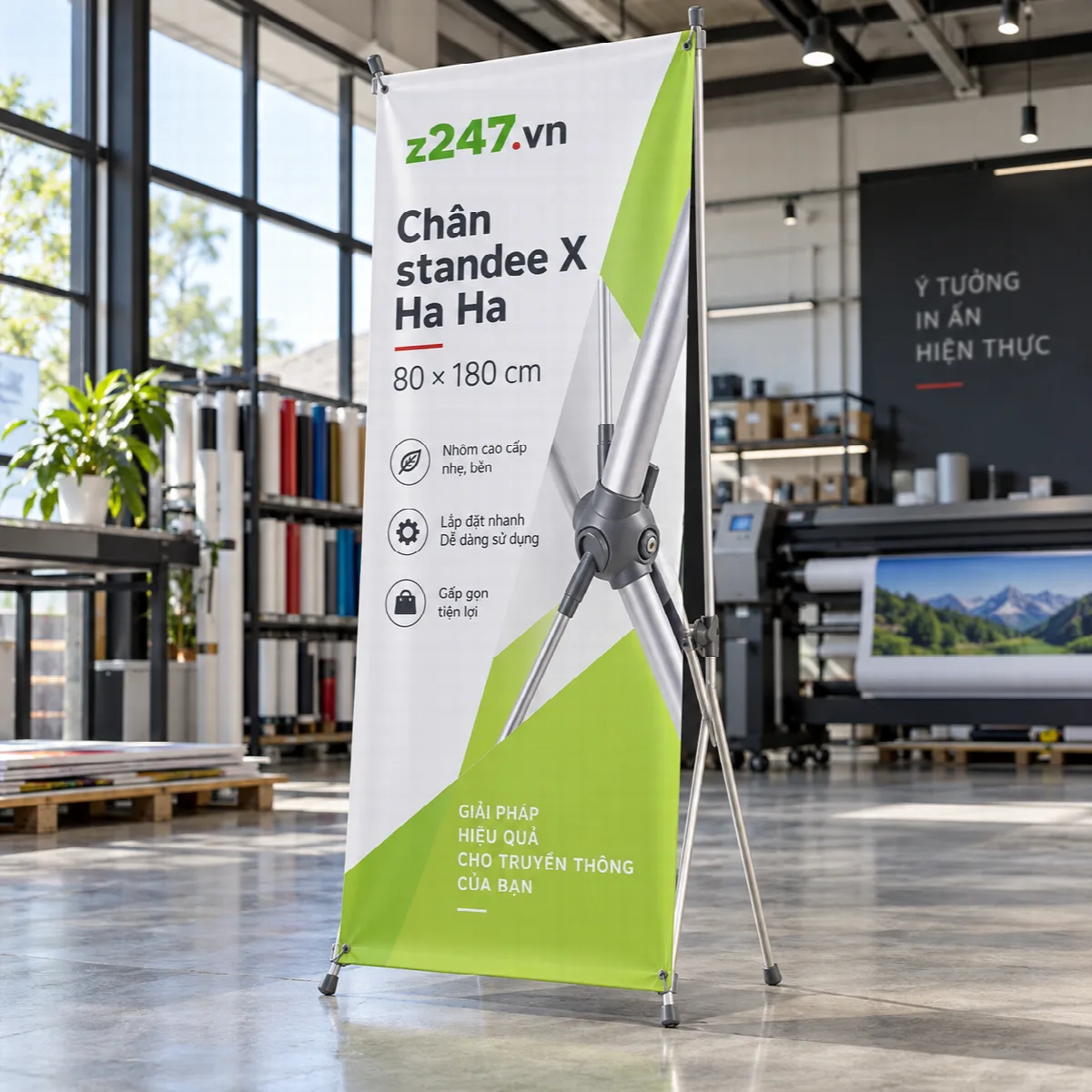 Chân standee chữ X Hà Hà 80x180 cm - ảnh 3