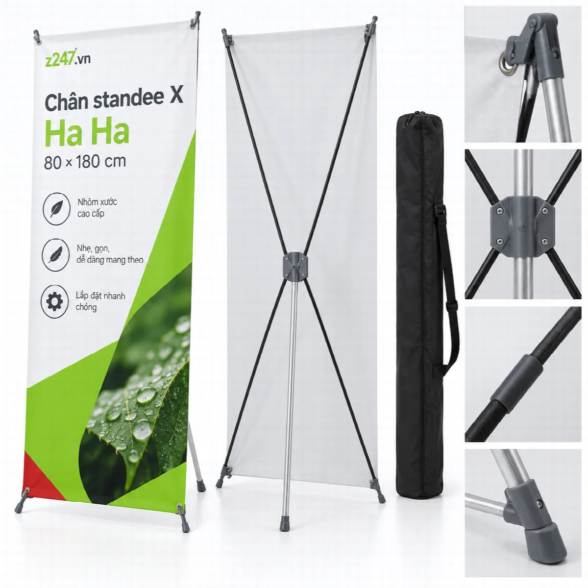 Chân standee chữ X Hà Hà 80x180 cm - ảnh 4