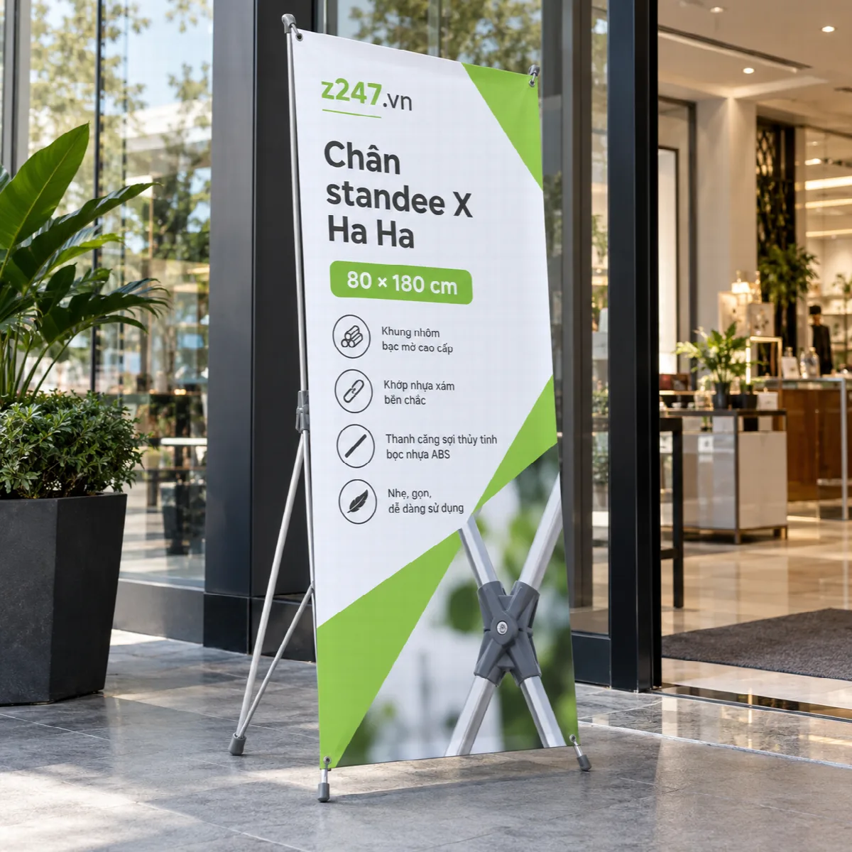 Chân standee chữ X Hà Hà 80x180 cm - ảnh 5