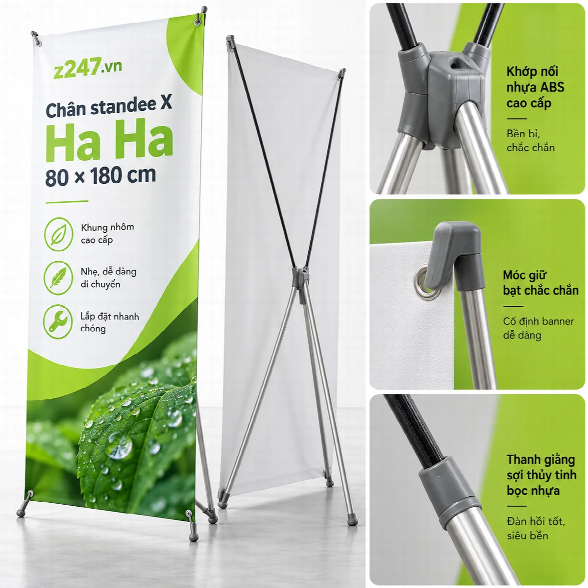 Chân standee chữ X Hà Hà 80x180 cm - ảnh 6