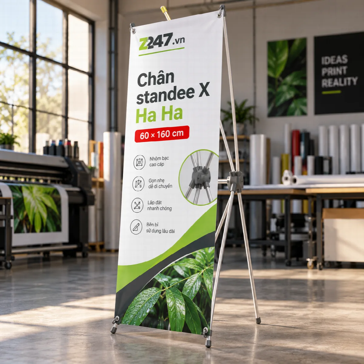 Chân standee chữ X Hà Hà 60x160 cm - ảnh 3