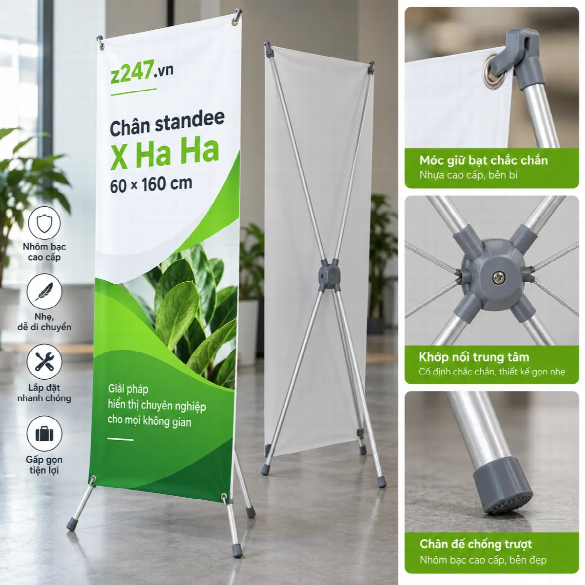 Chân standee chữ X Hà Hà 60x160 cm - ảnh 6