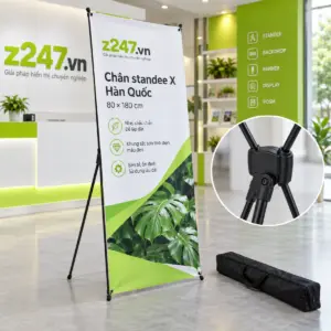 Chân standee chữ X Hàn Quốc đen 80x180 cm - ảnh 1