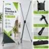 Chân standee chữ X Hàn Quốc đen 80x180 cm - ảnh 6