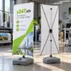 Standee chữ X đế nước vuông xám 2 mặt - ảnh 3