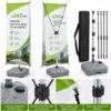 Standee chữ X đế nước vuông xám 2 mặt - ảnh 5