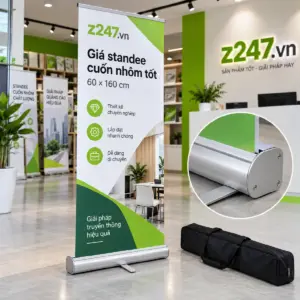 Standee cuốn nhôm tốt 60x160 cm - ảnh 1