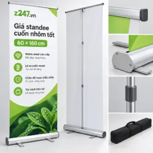 Standee cuốn nhôm tốt 60x160 cm - ảnh 2