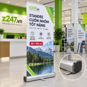 Standee cuốn nhôm tốt nặng 80x180 cm - ảnh 1