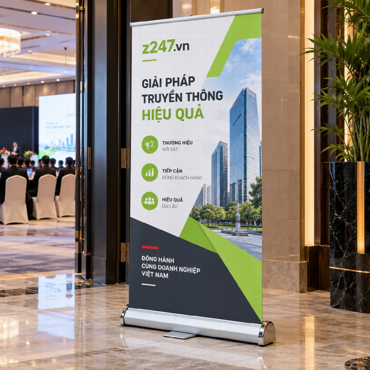 Standee cuốn nhôm tốt nặng 80x180 cm - ảnh 4