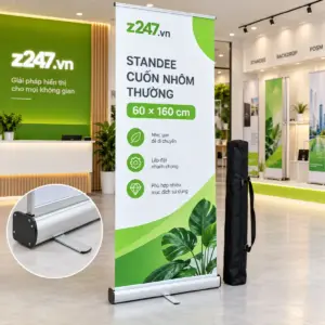 Standee cuốn nhôm thường 60x160 cm - ảnh 1