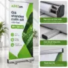 Standee cuốn sắt màu bạc 80x180 cm - ảnh 6