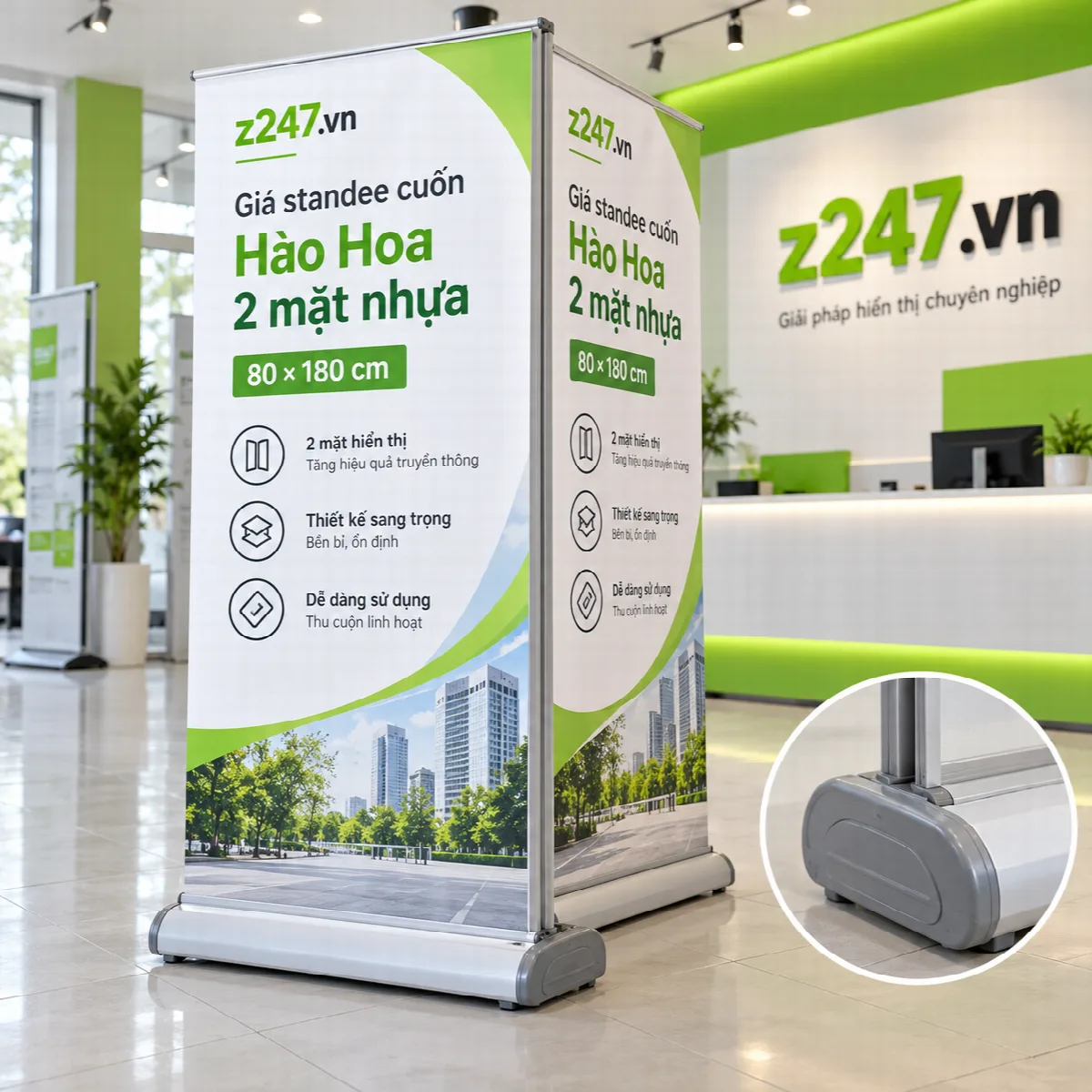 Standee cuốn Hào Hoa 2 mặt nhựa 80x180 cm - ảnh 1