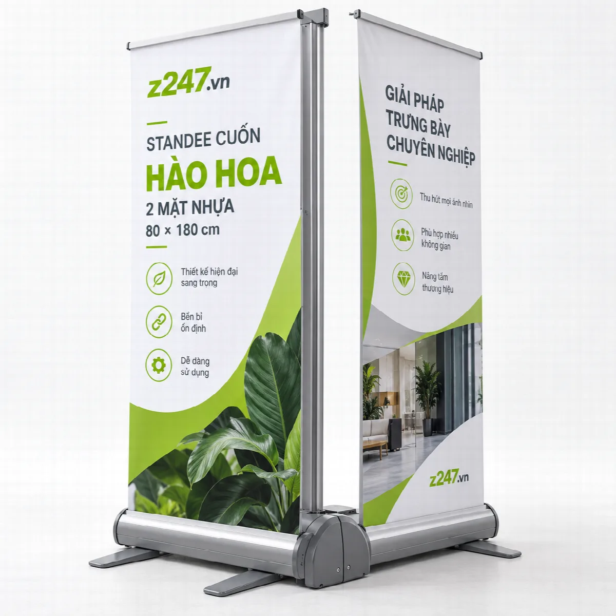 Standee cuốn Hào Hoa 2 mặt nhựa 80x180 cm - ảnh 2