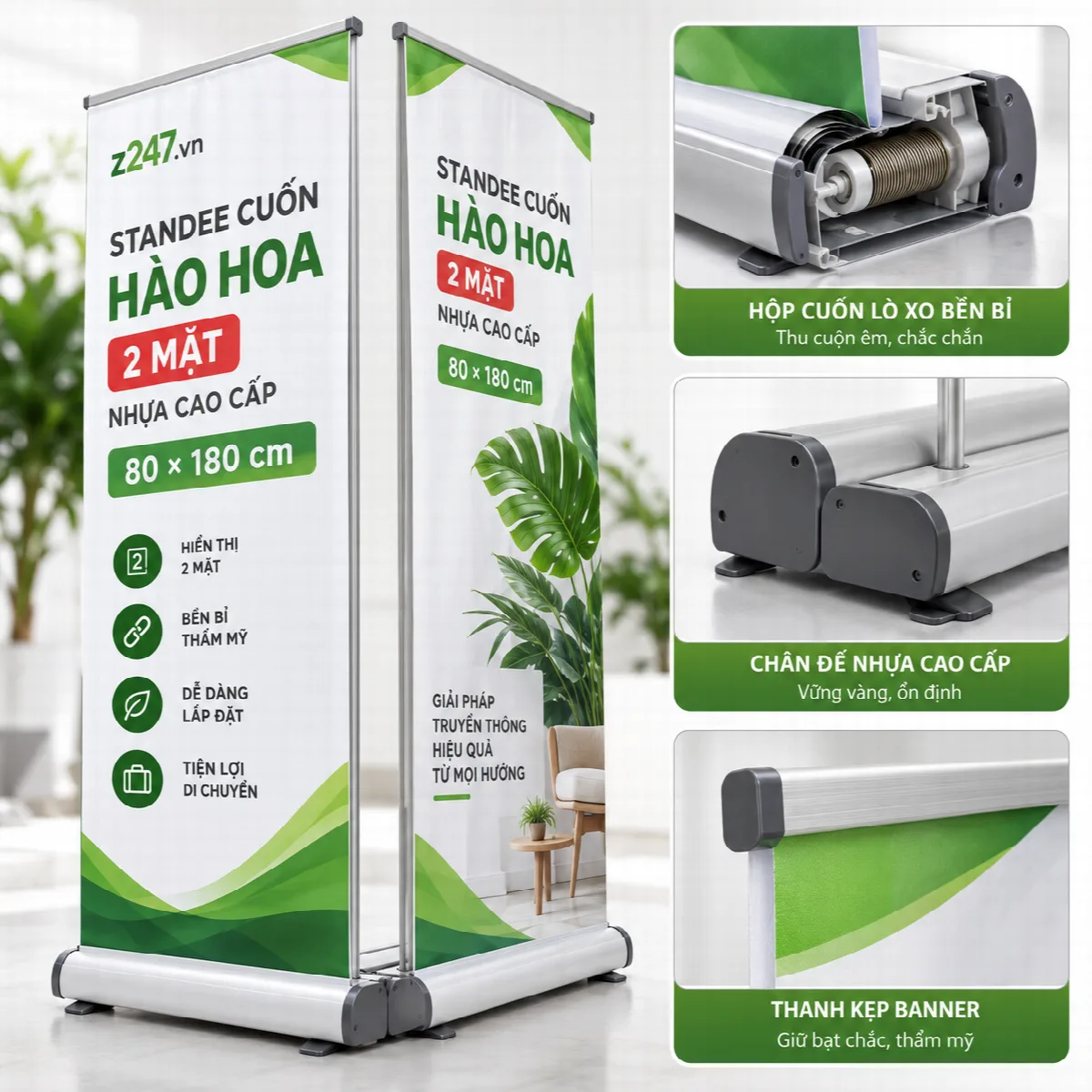 Standee cuốn Hào Hoa 2 mặt nhựa 80x180 cm - ảnh 6